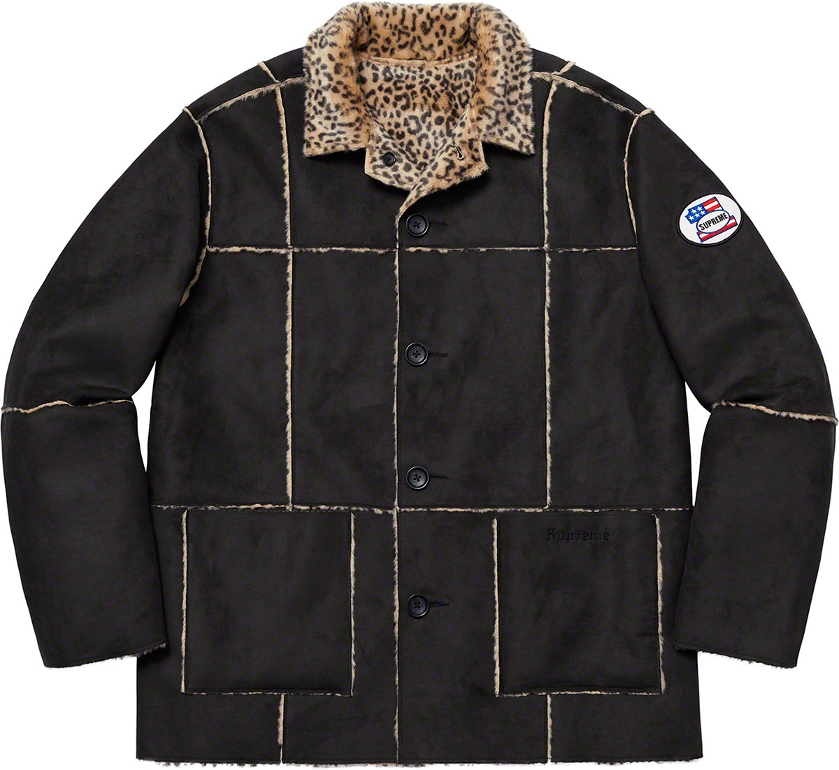 Reversible Faux Suede Leopard Coat view 23